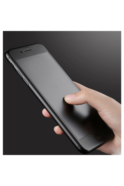 Iphone 7 Plus/ 8 Plus Uyumlu Mat Ekran Koruyucu Temperli Cam Parmak Izi Bırakmaz Siyah