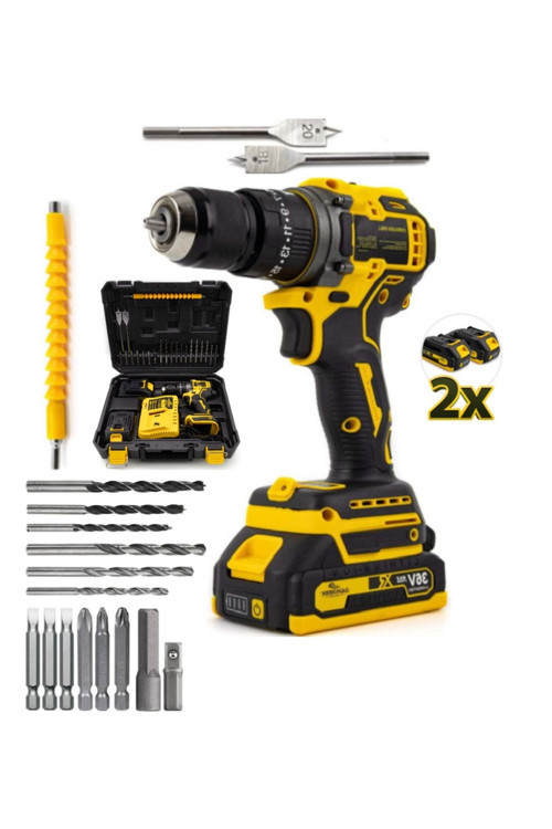 Setli Darbeli 10Mm Yellow Kömürsüz Vidalama Matkap