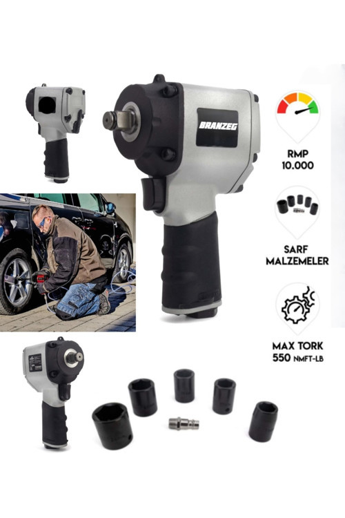 Professional 550 Tork 10.000 Rpm Havalı Somun Sıkma Makinesi