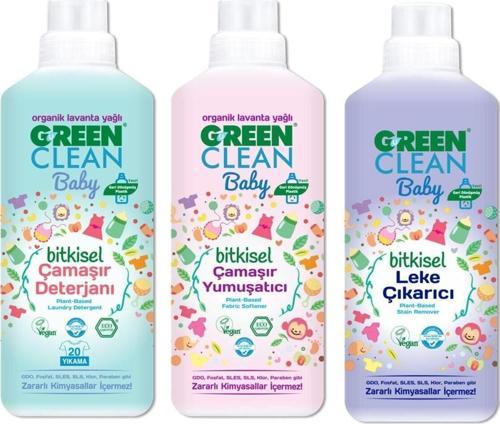 Baby Organik Bitkisel Çamaşır Detarjanı 1 Lt + Yumuşatıcı 1 Lt + Leke Çıkarıcı 1 Lt