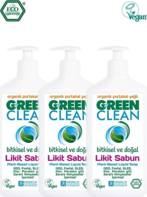 Organik Portakal Yağlı Likit Sabun 500 Ml 3'Lü Set