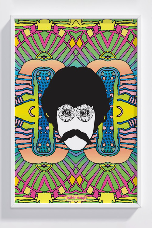 Renkli Retro Psychedelic Sanat Çerçeveli Poster - Peter Max Tasarım