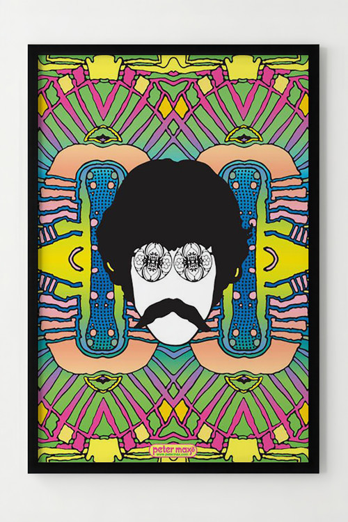 Renkli Retro Psychedelic Sanat Çerçeveli Poster - Peter Max Tasarım