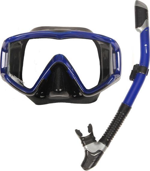 Code Maske Şnorkel Set - Mavi/Siyah