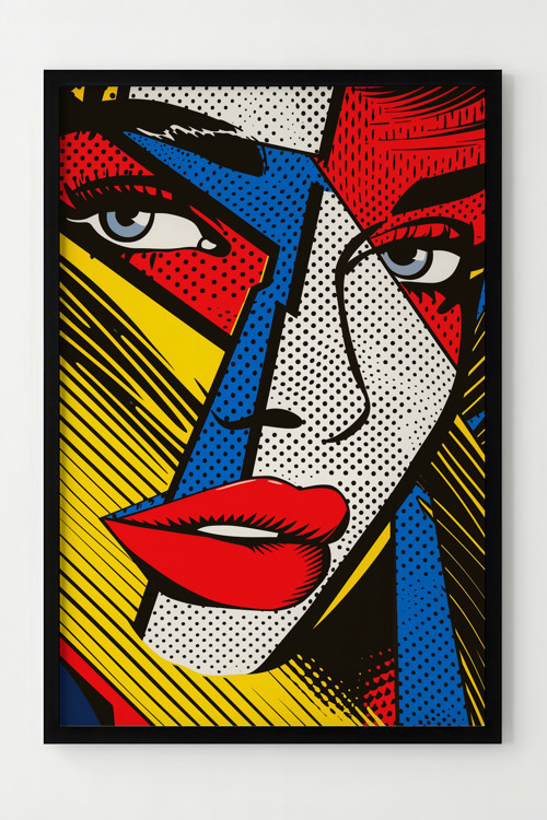 Modern Pop Art Çerçeveli Poster - Canlı Renkli Dekoratif Sanat Tablosu