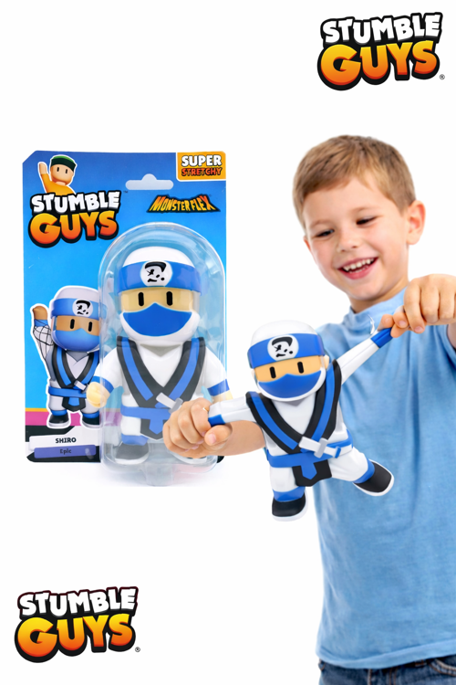 Shiro I Stumble Guys MonsterFlex Seri 2 12 cm Esnek Figür | Lisanslı Oyuncak
