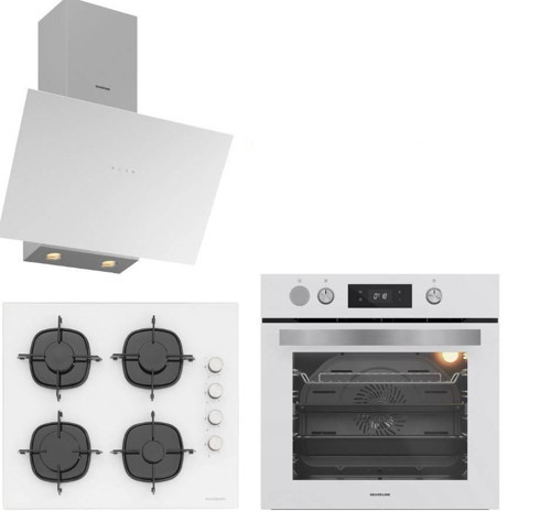 Beyaz Cam Ankastre Set BO65P4W01-CS5700E6W01-3481 Flam Beyaz (Buhar ve Airfryer Özellikli Fırın)