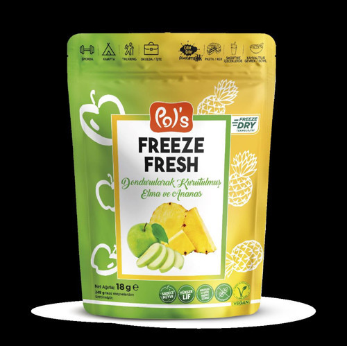 Dondurularak Kurutulmuş Ananas - Elma Mix 18 gr.