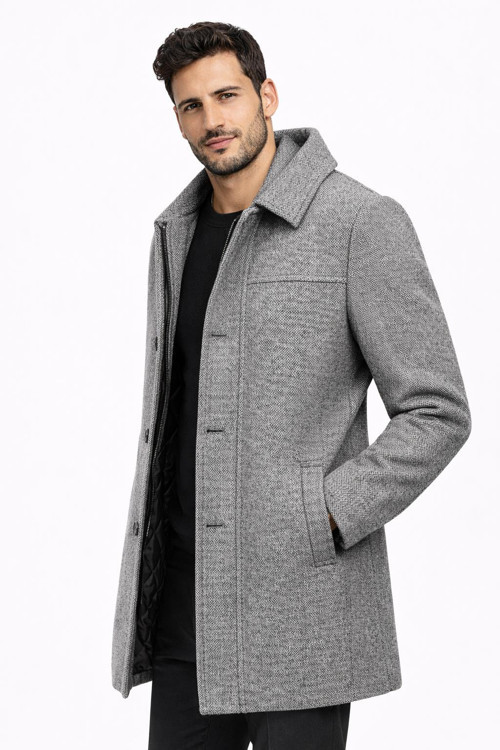 Claassics Men Erkek Regular Fit Kaşe Kaban Ceket - 7531