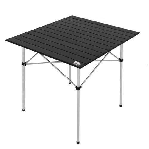 ® Katlanabilir Alüminyum XL Kamp Masası, Taşıma Çantalı, Siyah