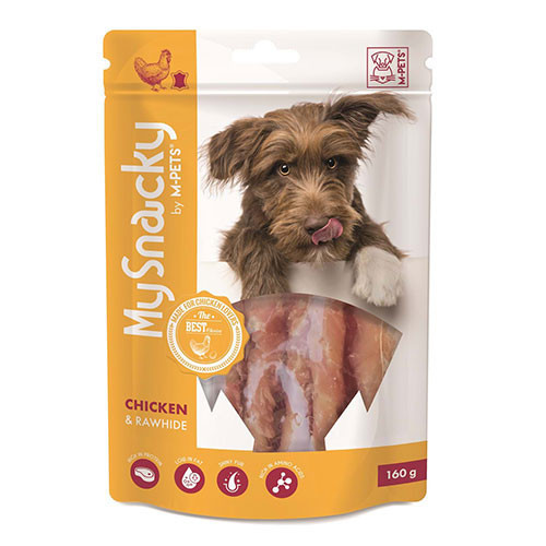 Tavuklu ve Sığır Derisi Sargılı Köpek Ödül Maması 160 Gr