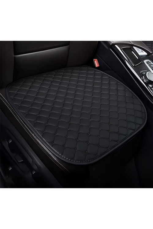 Suni Deri Cepli & Terletmez Oto Koltuk Minder Seti - Koltuk Koruma Kılıfı (2'Li Set)