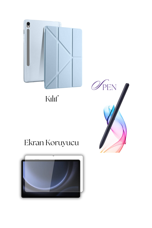 Galaxy Tab S10 Lite / S10 FE ile Uyumlu Tablet Kılıfı S Pen Tablet Kalemi Ekran Koruyucu Set