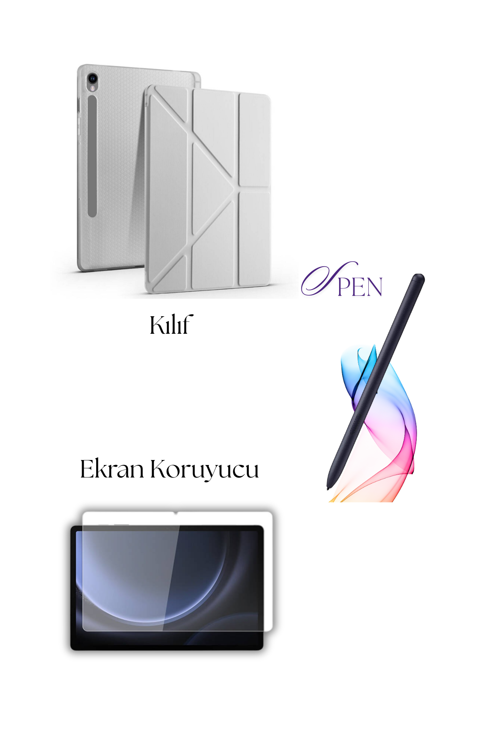 Galaxy Tab S10 Lite / S10 FE ile Uyumlu Tablet Kılıfı S Pen Tablet Kalemi Ekran Koruyucu Set