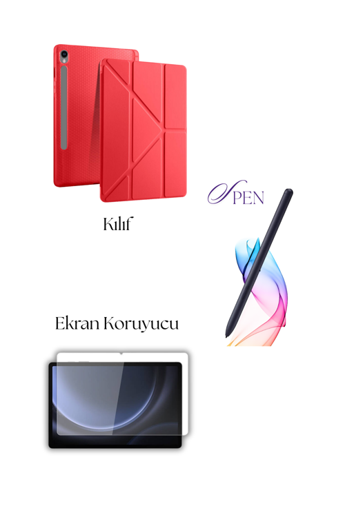 Galaxy Tab S10 Lite / S10 FE ile Uyumlu Tablet Kılıfı S Pen Tablet Kalemi Ekran Koruyucu Set