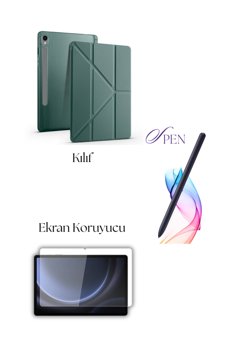 Galaxy Tab S10 Lite / S10 FE ile Uyumlu Tablet Kılıfı S Pen Tablet Kalemi Ekran Koruyucu Set