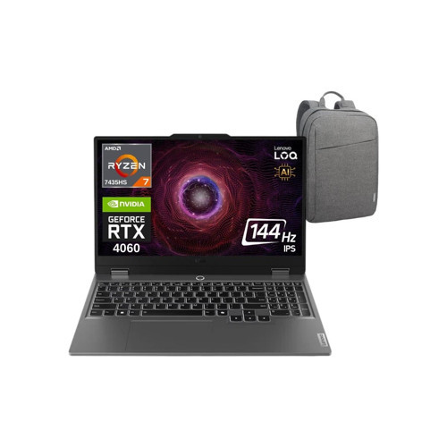 Loq Aı R7-7435HS 32GB 1tb SSD RTX4060 15.6 IPS 144Hz W11 83JC000UTR - Lenovo Çanta Wz4