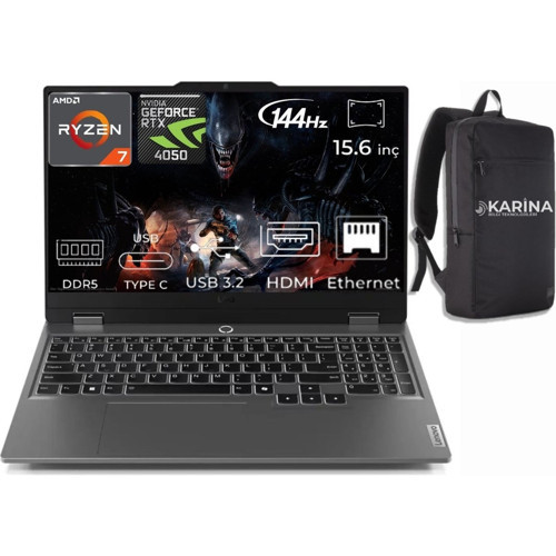 Loq 15ARP9 Amd Ryzen 7-7435HS 83JC006ATR-120 16GB 1tb RTX4050 6gb W11PRO 15.6 Inç 144Hz Fhd Gaming Laptop
