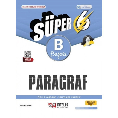 6. Sınıf Süper B Başarı Paragraf Okula Yardımcı Sınavlara Hazırlık Kitabı