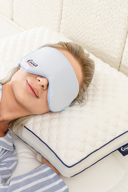 Mavi Soğuk Jel Uyku Bandı Göz Dinlendirici Jel Uyku Maskesi Işık Kesici, Rahatlatıcı ve Serinletici Göz Bandı