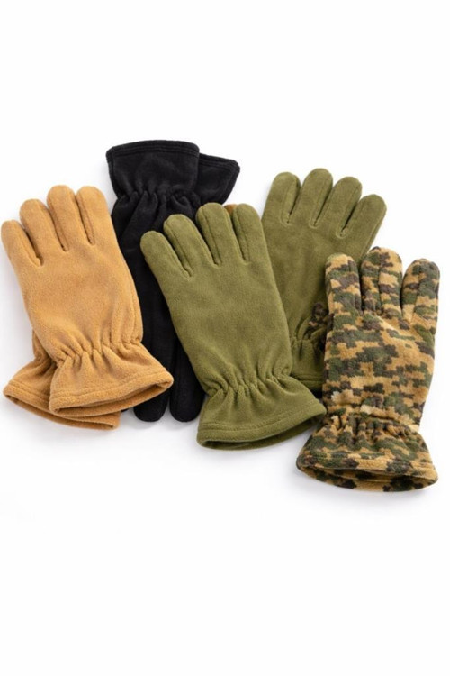 Piksel Siyah Bej Haki 4'lü Unisex Polar Eldiven