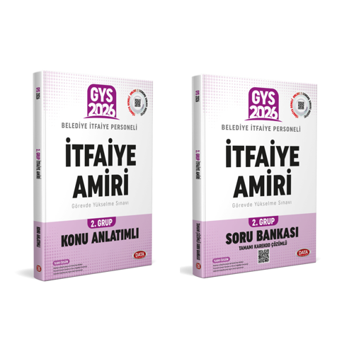 Data 2026 GYS Belediye İtfaiye Amiri 2.grup Konu Anlatımlı Soru Bankası Seti Data Yayınları