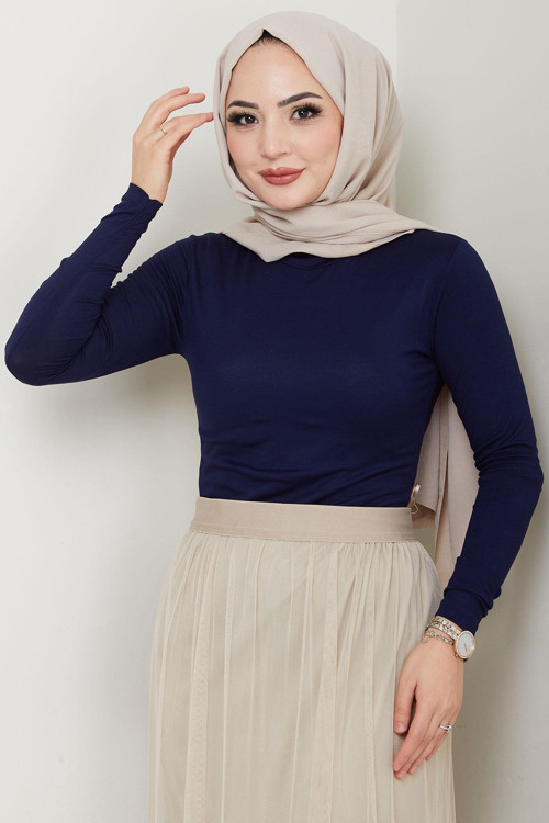 Balıkçı Yaka Body Lacivert HM2135