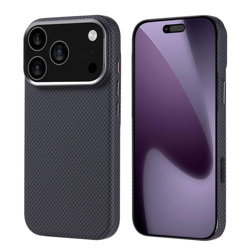 iPhone 17 Pro Kılıf M-safe Şarj Özellikli Karbon Fiber Görünümlü Zore Nekst Kapak - Siyah