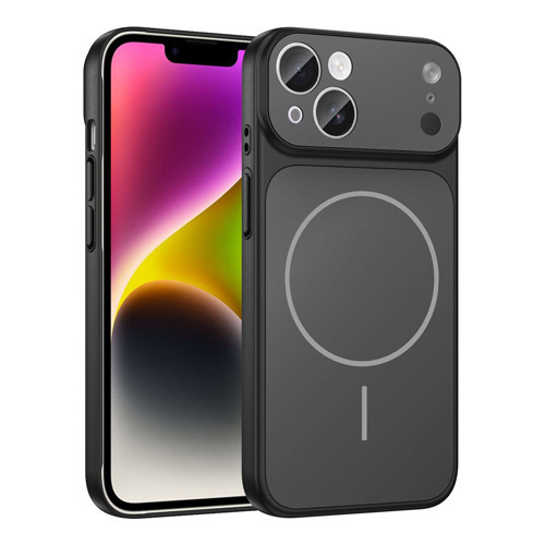 iPhone 15 Kılıf Zore M-Safe Şarj Özellikli Kamera Korumalı Formen Kapak - Siyah