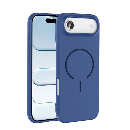 iPhone 17 Air Kılıf M-safe Şarj Özellikli Zore Meta Kapak - Lacivert