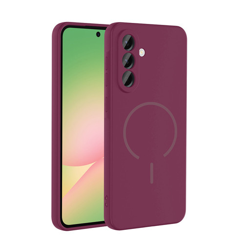Galaxy A36 Kılıf M-safe Şarj Özellikli Zore Meta Kapak - Mürdüm