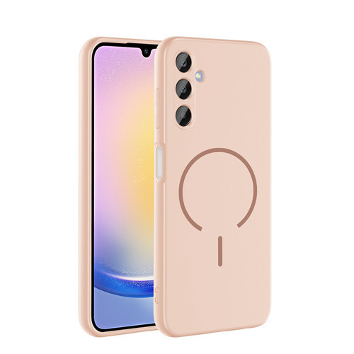 Galaxy A25 Kılıf M-safe Şarj Özellikli Zore Meta Kapak - Rose Pembe