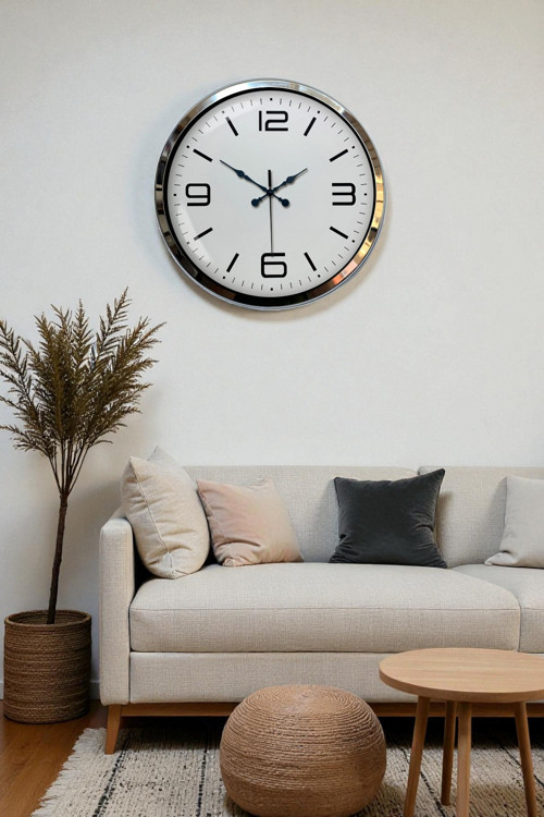 Zentime 40 Cm Krom Elegance Duvar Saati