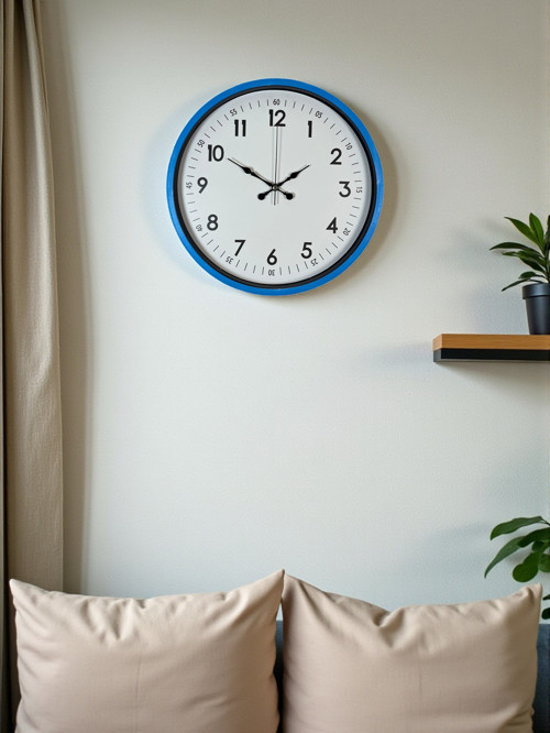 Zentime 36 Cm Mavi Dekoratif Duvar Saati