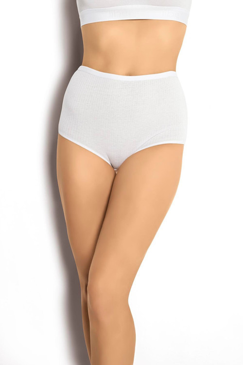 Kadın 3'Lü Beyaz Kaşkorse-Modal Külot-Slip-Bikini /697