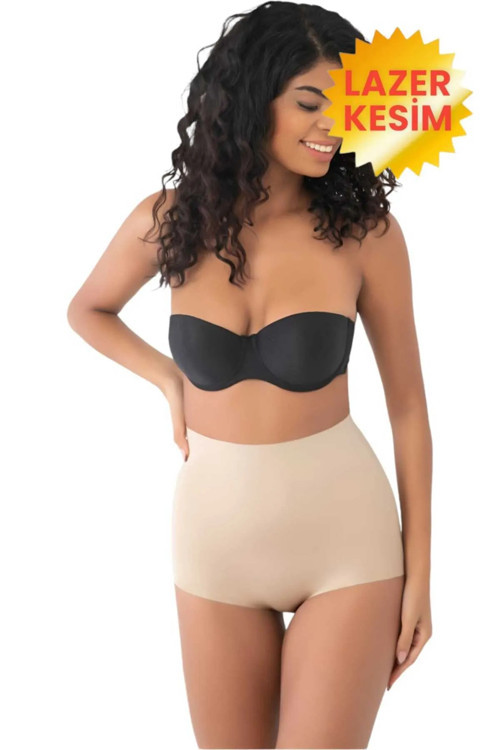 Ten Rengi 2 Adet Lazer Kesim 2 Beden İncelten İz Yapmaz Silikonlu Slip Korse /3005