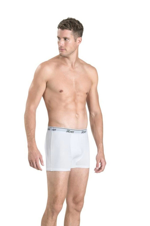Erkek 156 Boxer Likralı 6 Lı Paket Beyaz