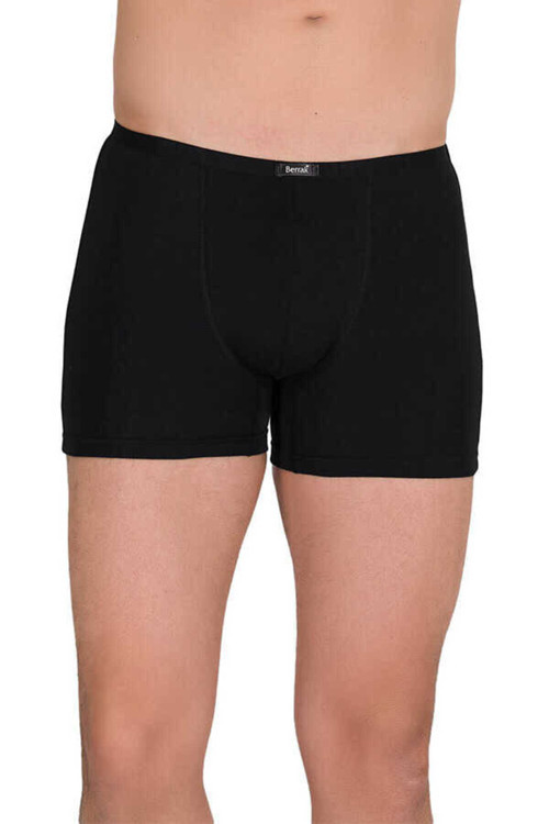 Berrak Erkek 2'Li ( Siyah-Gri ) Renk Modal İnce Lastikli Likralı Boxer-Short-Külot Berrak / 4488