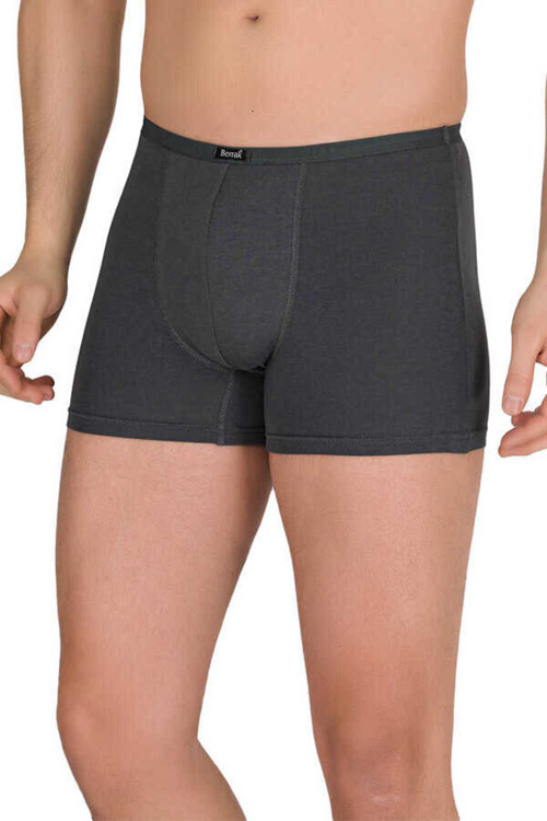 Berrak Erkek 2'Li Füme Renk Modal İnce Lastikli Likralı Boxer-Short-Külot Berrak / 4488