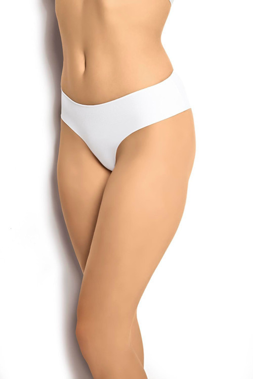 Kadın 3'Lü Beyaz Microfiber Lazer Kesim Likralı Bikini-Slip-Külot /698