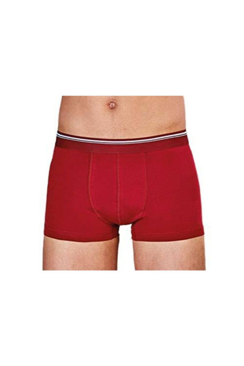 Erkek Bordo 2'Li Paket 1097 Likralı Boxer