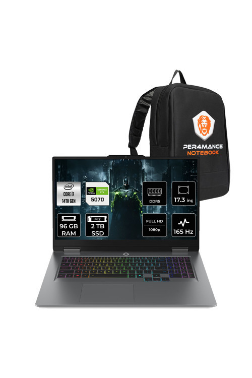 LOQ i7-14700HX 96GB 2TB SSD RTX5070/8GB 115W FHD 17.3" FDOS Gaming Laptop & PER4 ÇANTA