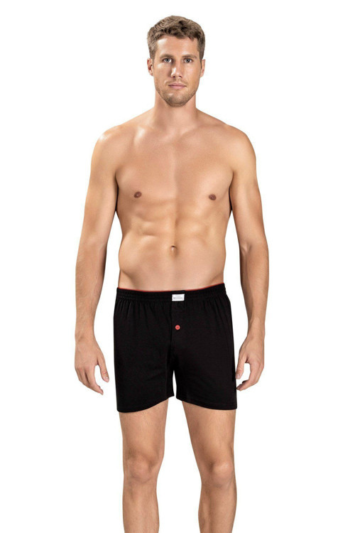 Erkek Siyah Havlu Kemer Pamuklu 6'Lı Boxer 127