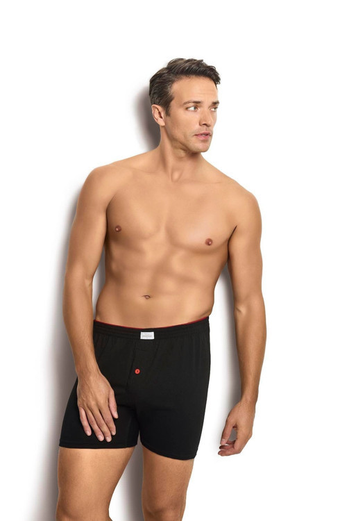 3'Lü Erkek Siyah Havlu Kemer Pamuklu Boxer / 127