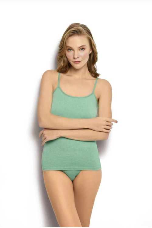 Jiber Kadın 2'Li Bambu Atlet Ve Slip Külot Takımı 677-668 Yeşil
