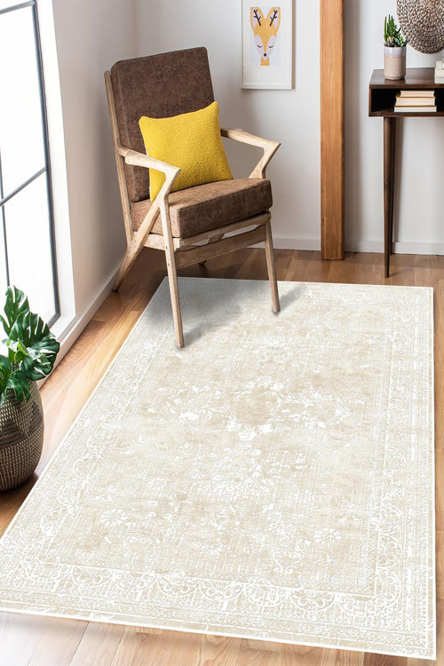 Vintage Desen Şönil Kaymaz Taban Yıkanabilir Salon Halısı Mutfak Halısı Yolluk