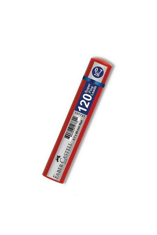 0.7 Kalem Ucu Min Faber Grip 2B 120 Li 0,7 Uç Kırmızı Tüp 1 Paket