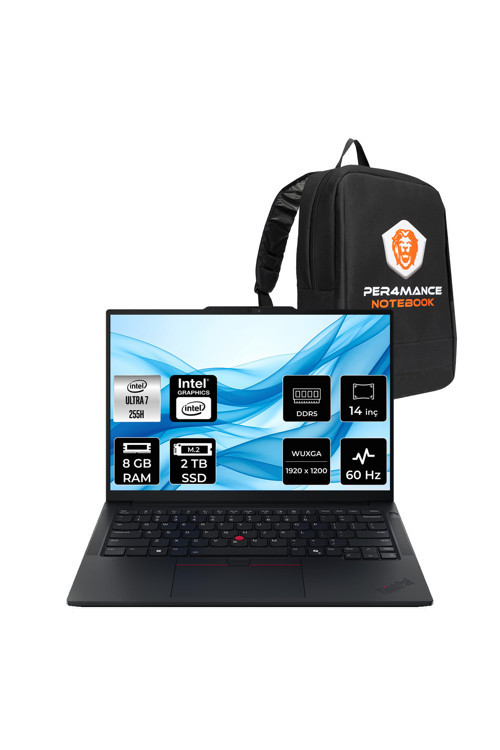 ThinkPad E14 G7 Ultra 7 255H 8GB 2TB SSD 14" FHD+ FDOS Dizüstü Bilgisayar & PER4 Çanta