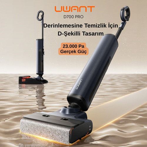 23.000Pa 100℃ Islak Kuru Şarjlı Süpürge | Vakum + Mop | Akıllı, Kendini Temizleme Özellikli D700 Pro