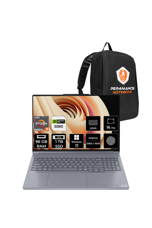 ThinkBook 16P G6 R9-8940HX 96GB 1TB SSD RTX5060/8GB 115W 16" QHD+ 240Hz W11P Laptop